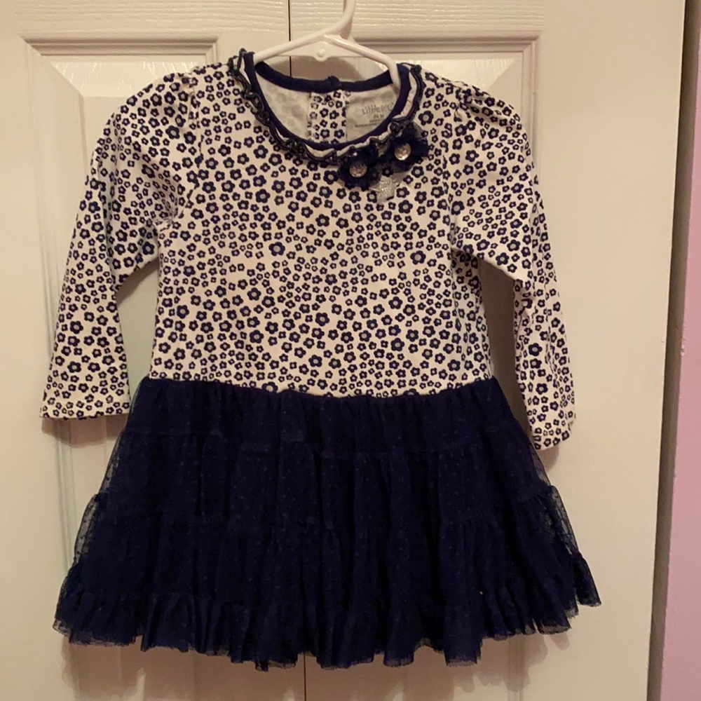 Little Me navy dress